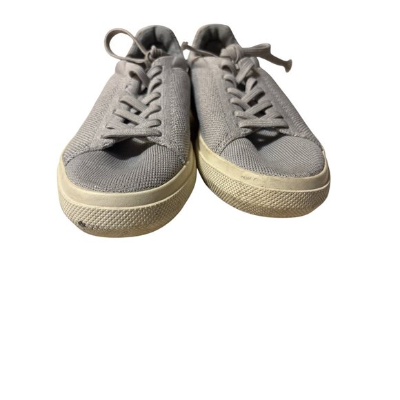 Rothys Women's 7.5 Gray Lace-Up Sneakers With Knit Upper - Picture 4 of 9